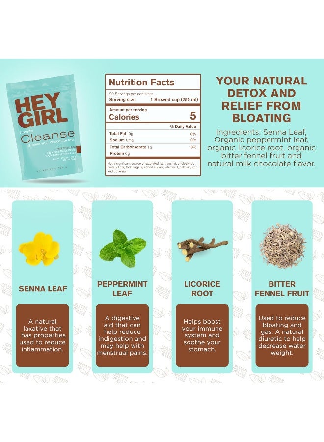 Detox Tea Mint Chocolate Flavored Cleanse For Women With A Sweet Tooth