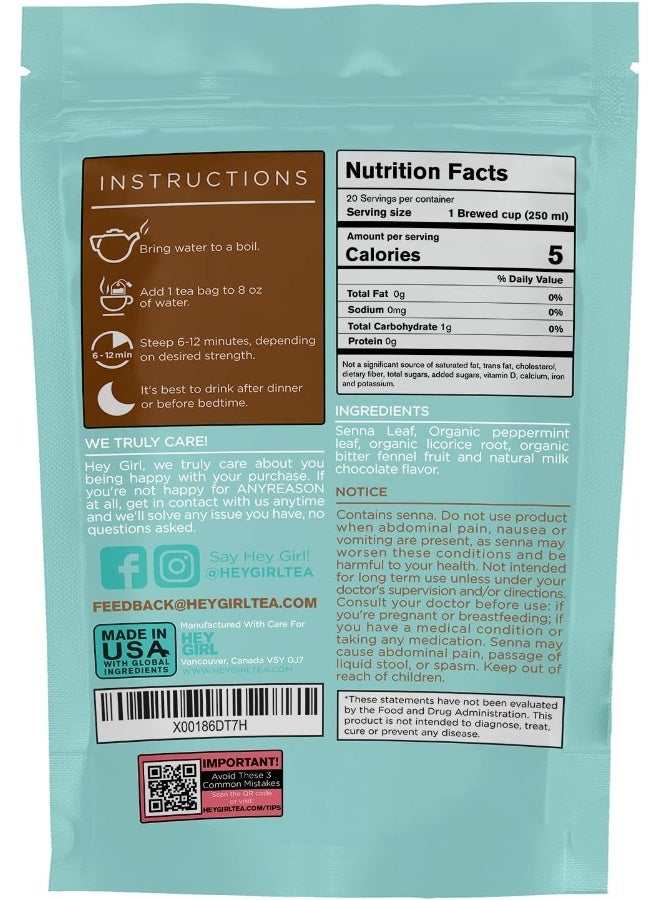 Detox Tea Mint Chocolate Flavored Cleanse For Women With A Sweet Tooth