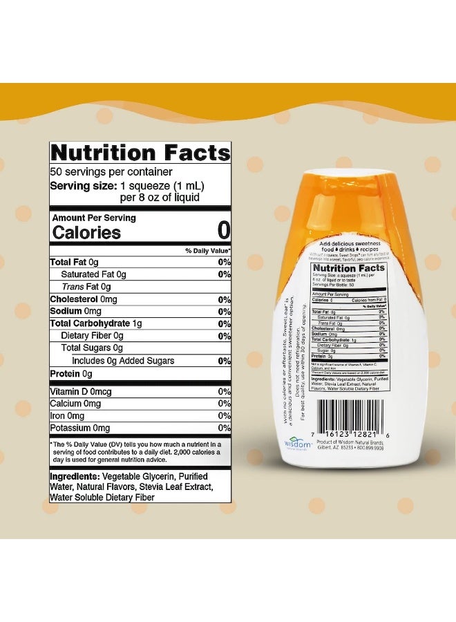 Sweet Drops Liquid Stevia Sweetener (Caramel, Pack Of 2)