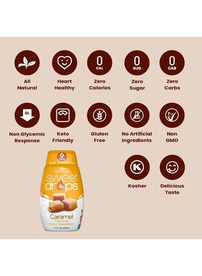Sweet Drops Liquid Stevia Sweetener (Caramel, Pack Of 2)