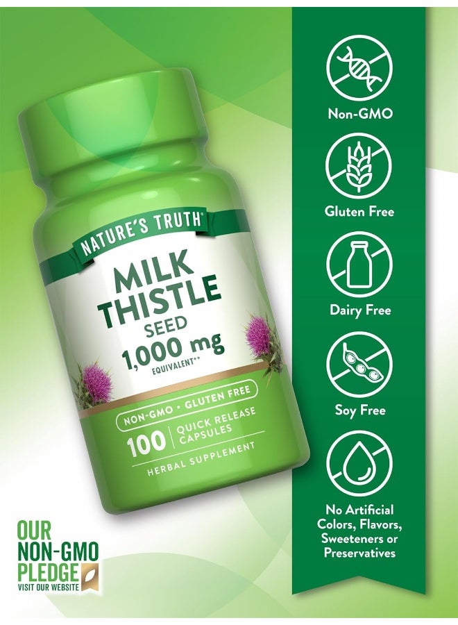 Milk Thistle Seed Extract 1000 Mg, 100 Count