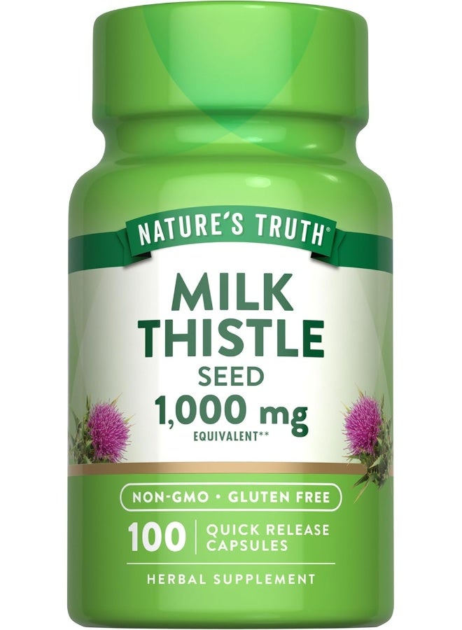 Milk Thistle Seed Extract 1000 Mg, 100 Count