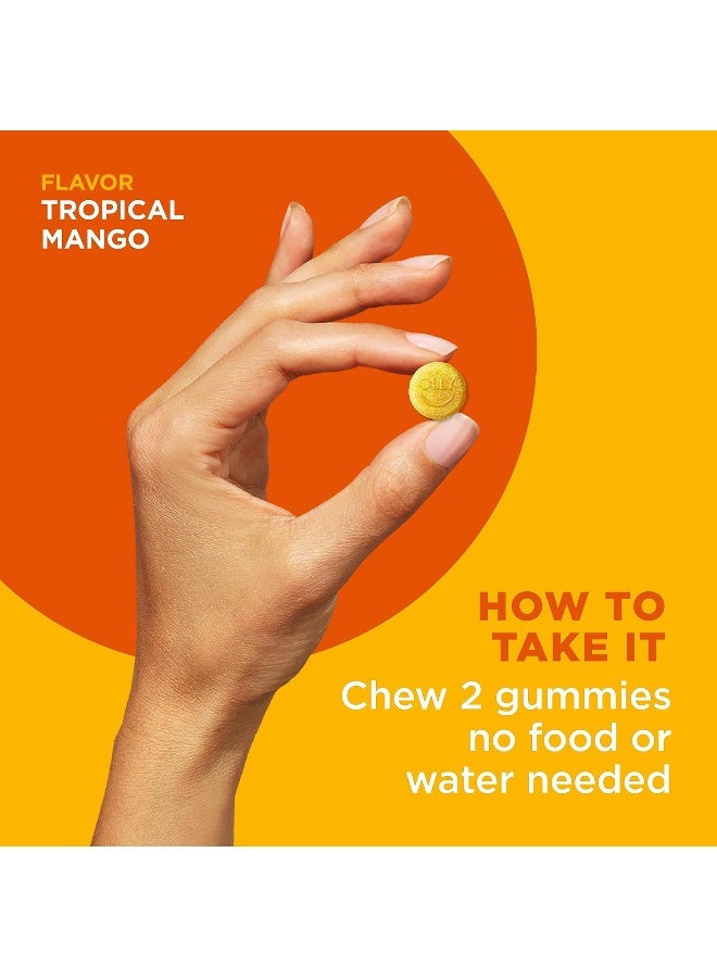 Probiotic Gummy, Immune And Digestive Support, 1 Billion Cfus, Chewable Probiotic Supplement, Mango, 25 Day Supply 50 Count