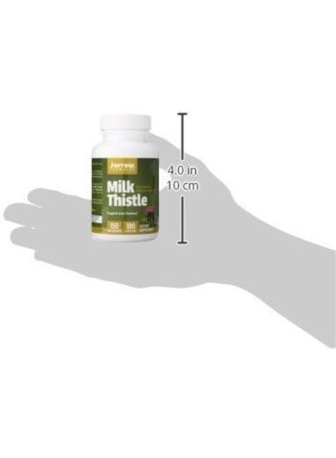 Milk Thistle 150 Mg 100 Veggie Capsules Antioxidant Supporting Immune Response, Liver Function & Glutathione Up To 100 Servings (Packaging May Vary)