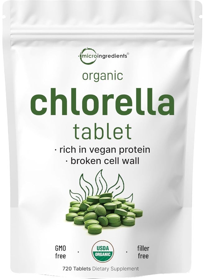 Organic Chlorella Supplement, 3000Mg Per Serving, 720 Tablets