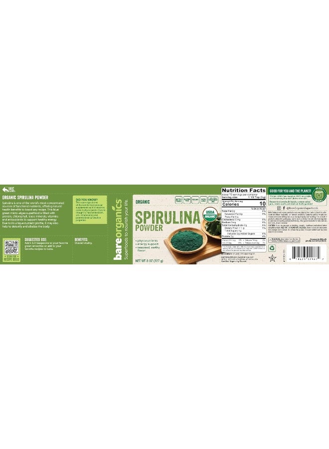 Raw Organic Spirulina Powder