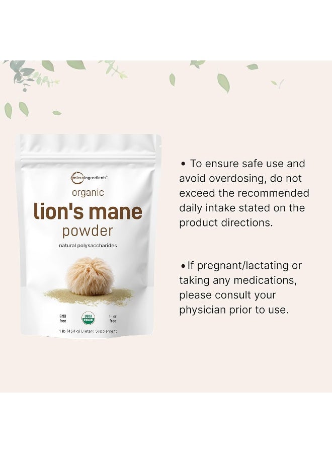 Sustainably Us Grown, Organic Lions Mane Mushroom Powder 50:1 Extract