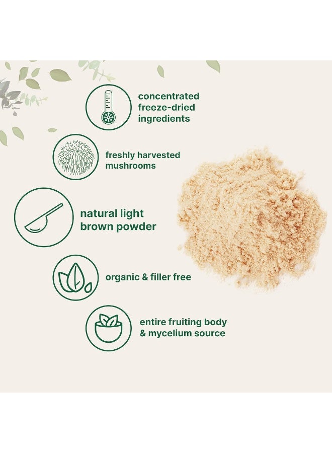 Sustainably Us Grown, Organic Lions Mane Mushroom Powder 50:1 Extract