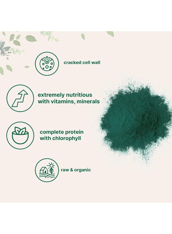 Organic Chlorella Powder 8 Ounce, Rich In Immune Vitamins, Proteins, Chlorophyll, Minerals, Amino Acids, Fatty Acids And Fiber, Chlorella Supplement, Support Immune System, Vegan Friendly