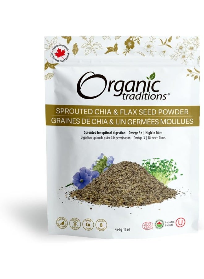 Sprouted Chia & Flax Seed Powder, 454G