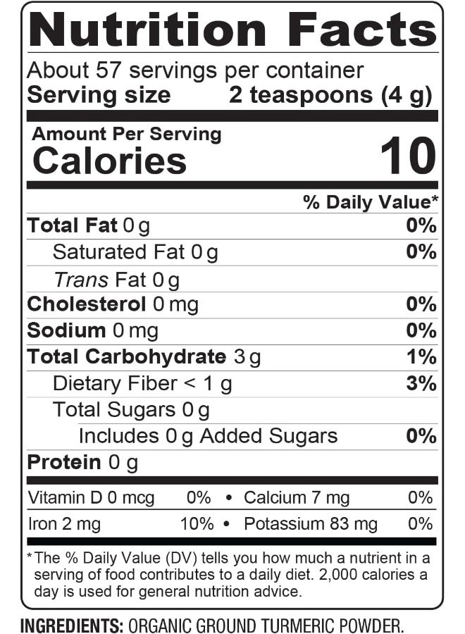 Turmeric Root Powder | Curcumin | Organic, Gluten-Free, Vegan, Non-Gmo, Bpa-Free | Supports Joint Health