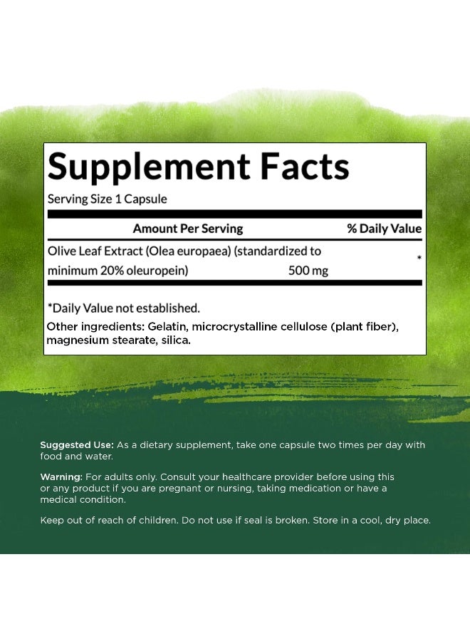 Herbs Olive Leaf Extract 500Mg 120 Capsules