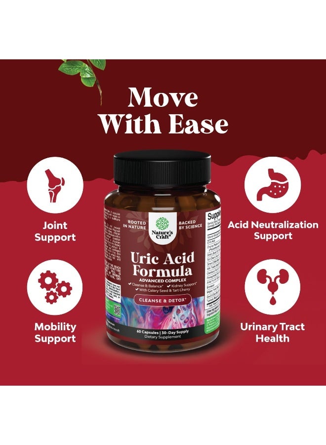 Uric Acid Vitamins For Men And Women Herbal Full Body Cleanse Joint Support Muscle Recovery And Kidney Support Supplement Dietary Supplement Pure Tart Cherry Milk Thistle And Bromelain Antioxidant