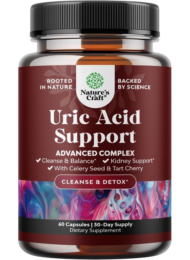 Uric Acid Vitamins For Men And Women Herbal Full Body Cleanse Joint Support Muscle Recovery And Kidney Support Supplement Dietary Supplement Pure Tart Cherry Milk Thistle And Bromelain Antioxidant