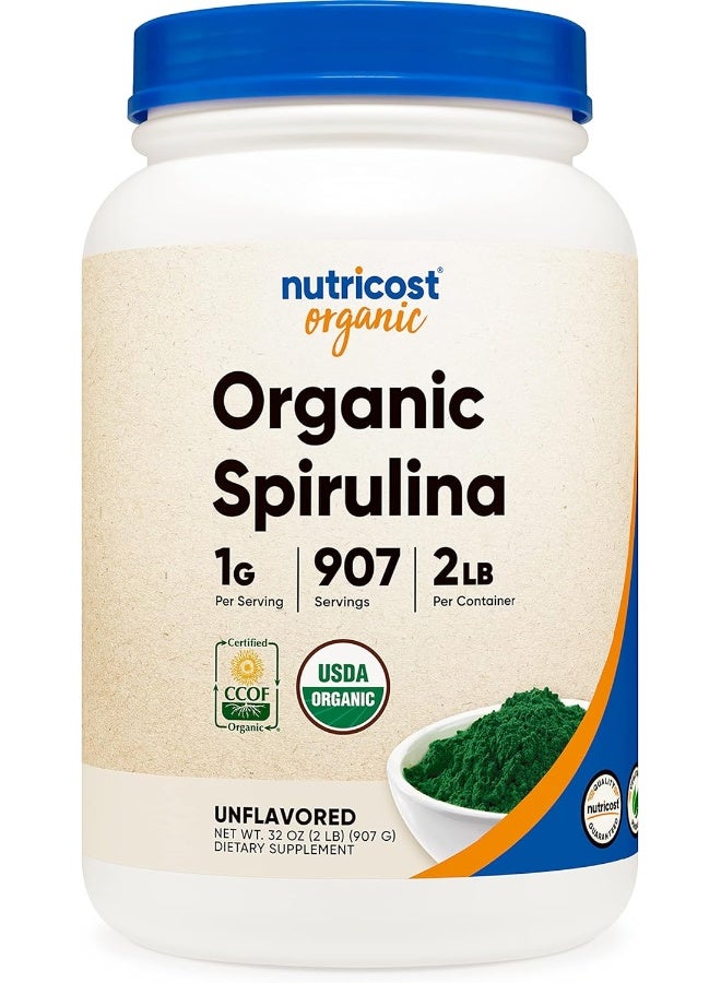 Spirulina Powder 2 Pounds Pure, Spirulina 8000Mg Per Serving