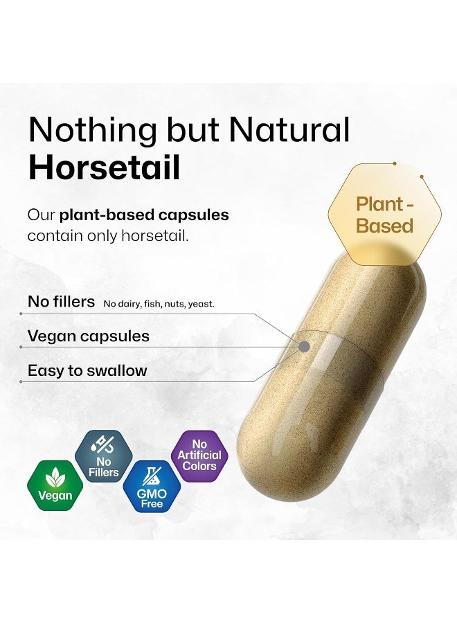 Horsetail Capsules, 500 Mg, Organic Horsetail Herb (Equisetum Arvense) (100 Capsules)