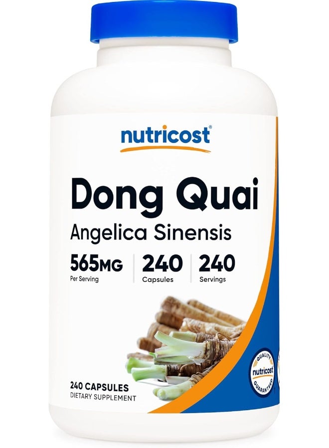 Nutricost Dong Quai 565mg, 240 Capsules (Angelica Sinensis) - Vegetarian Caps, Non-GMO, Gluten Free