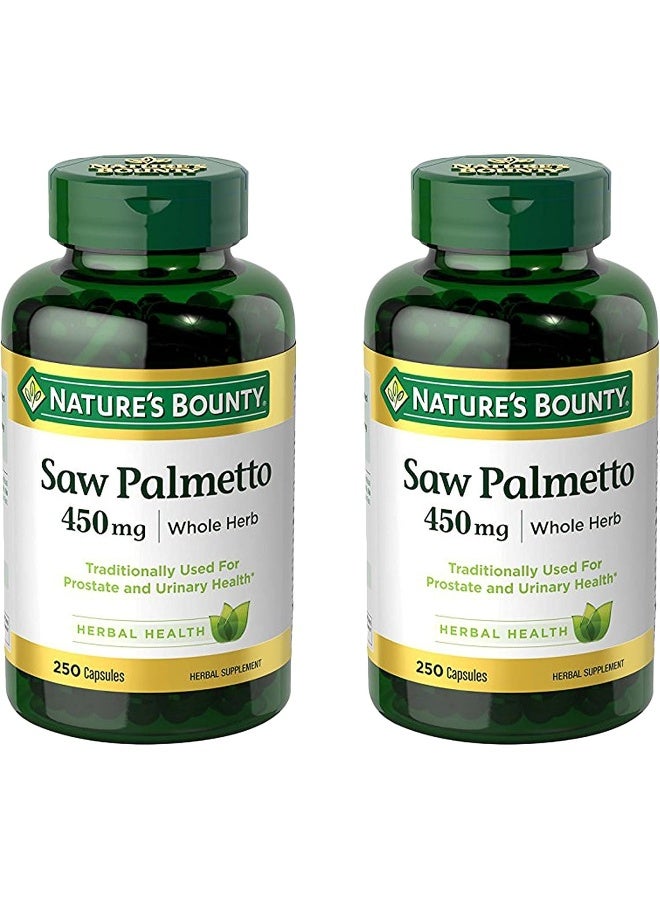 Saw Palmetto 450 mg Capsules 250 ea (Pack of 2)