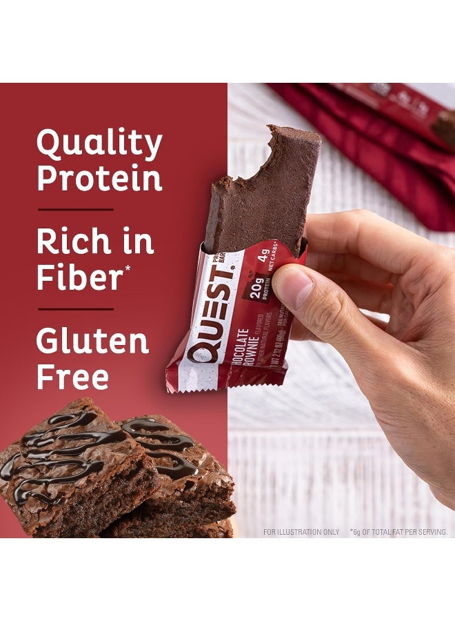 Nutrition Chocolate Brownie Protein Bars High Protein Low Carb Gluten Free Keto Friendly 12 Count