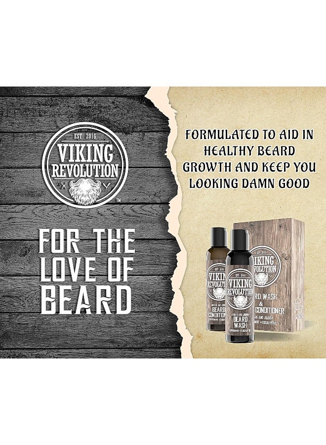 Beard Wash & Beard Conditioner Set W/Argan & Jojoba Oils