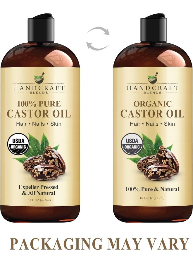 100% Pure Castor Oil Huge 16 Oz All Natural Premium Quality – Moisturizes & Protects Dry Skin – Used For Hair GrowthEyelashesJoint And Muscle Pain