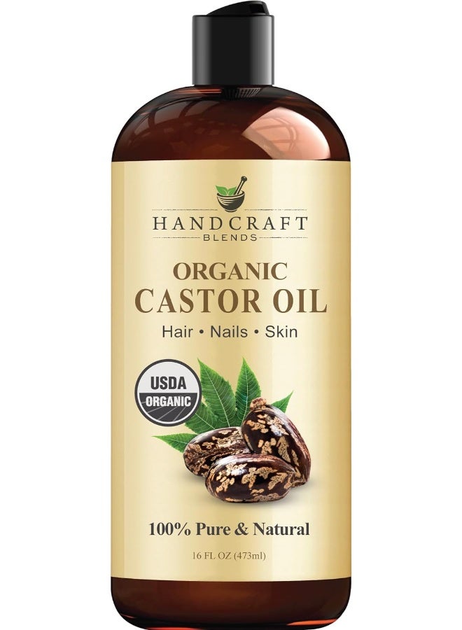 100% Pure Castor Oil Huge 16 Oz All Natural Premium Quality – Moisturizes & Protects Dry Skin – Used For Hair GrowthEyelashesJoint And Muscle Pain