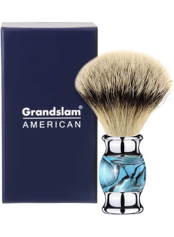 Finest Badger Shaving Brush With Resin HandleEngineered For The Best Shave Of Your Life (Blue)