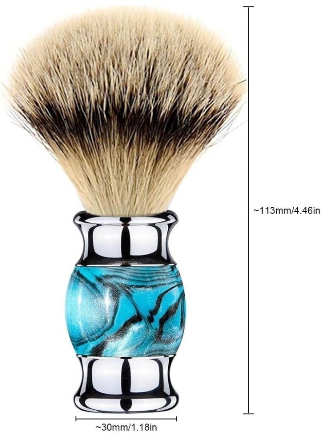 Finest Badger Shaving Brush With Resin HandleEngineered For The Best Shave Of Your Life (Blue)