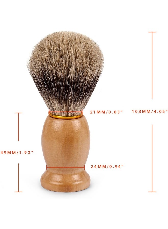 Qshave Pure Best Pure Badger Hair Shaving Brush Handmade. Real Wood Base. Perfect For Wet ShaveSafety RazorDouble Edge Razor