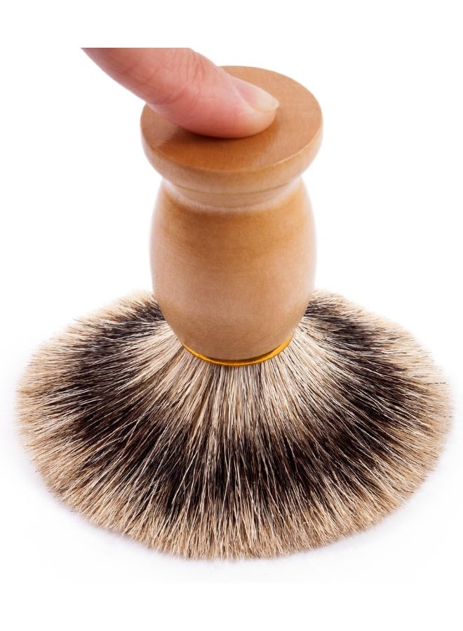 Qshave Pure Best Pure Badger Hair Shaving Brush Handmade. Real Wood Base. Perfect For Wet ShaveSafety RazorDouble Edge Razor