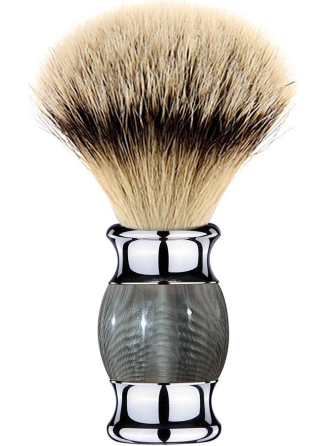 Finest Badger Shaving Brush With Resin HandleEngineered For The Best Shave Of Your Life (Gray)