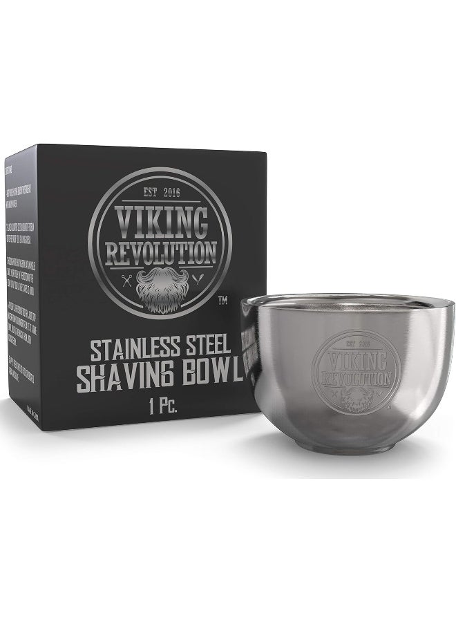 Stainless Steel Shaving Soap BowlShaving Mug For Shave Cream & SoapDouble LayerUnbreakable Shaving Cup For Wet Shave