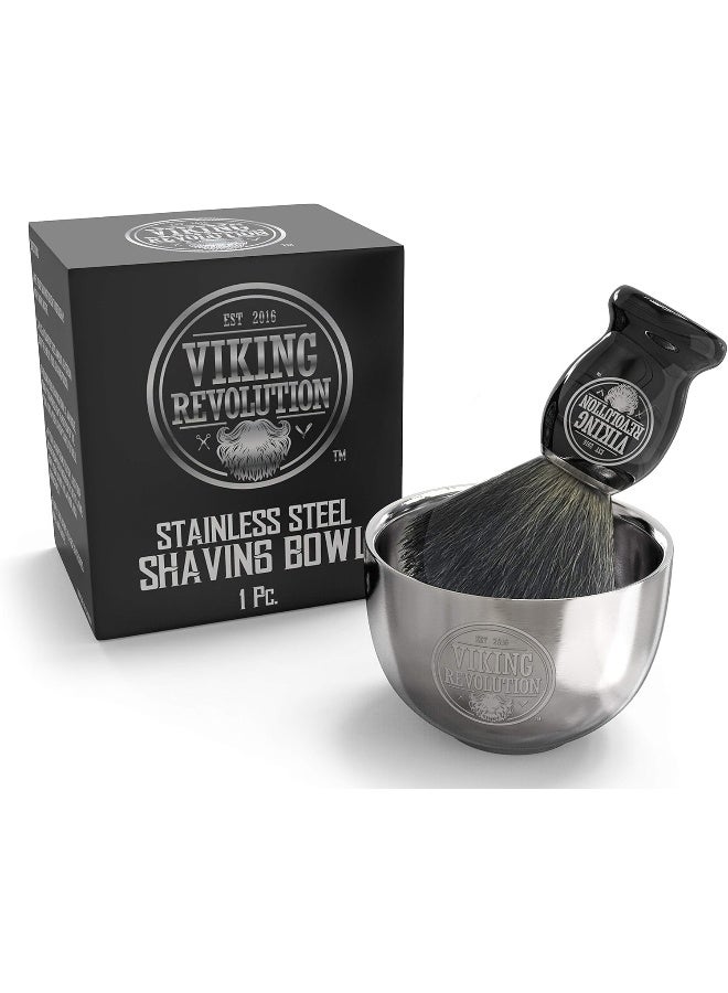 Stainless Steel Shaving Soap BowlShaving Mug For Shave Cream & SoapDouble LayerUnbreakable Shaving Cup For Wet Shave