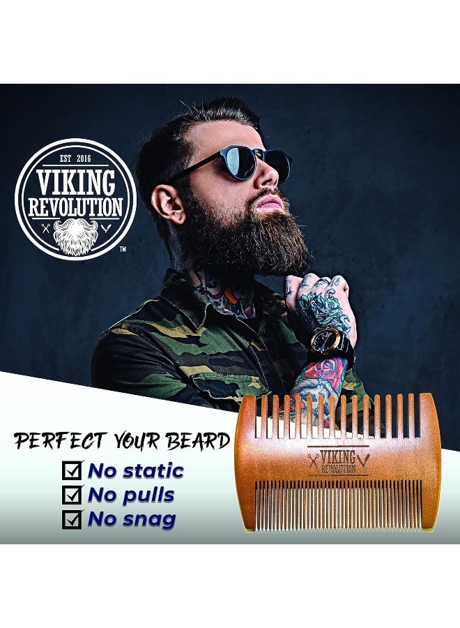 Wooden Beard Comb & CaseDual Action Fine & Coarse TeethPerfect For Use With Balms And OilsTop Pocket Comb For Beards & Mustaches By