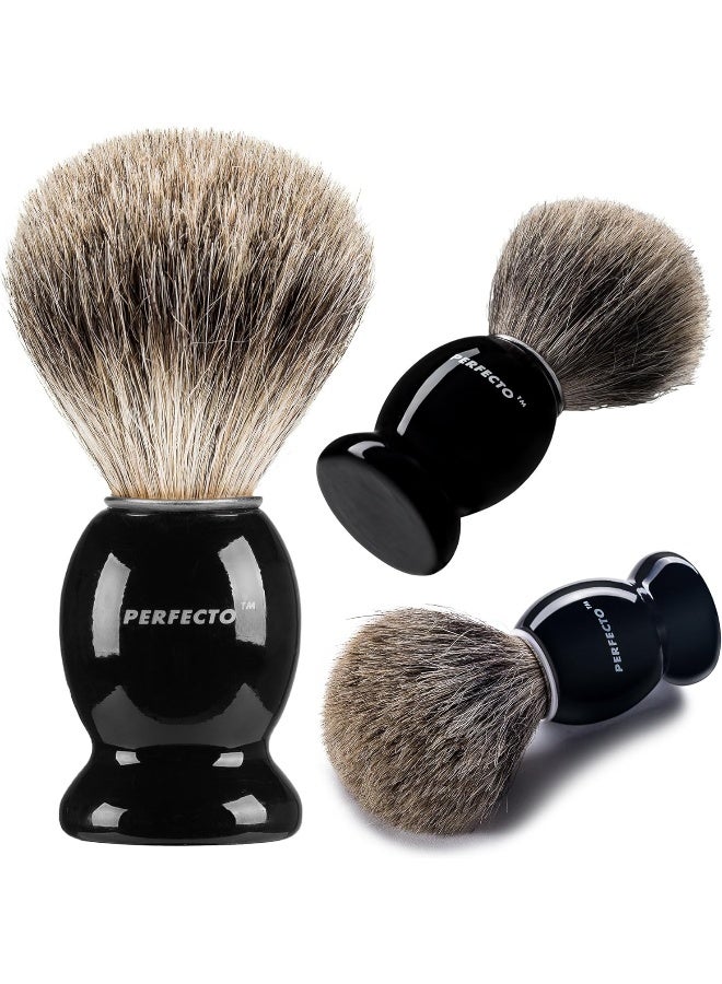 100% Pure Badger Shaving Brush-Black Handle