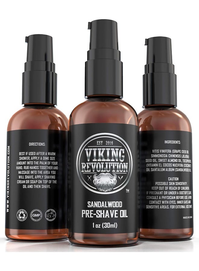 Pre Shave Oil For Men Best Shaving Oil With Sandalwood For Safety RazorStraight Razor For The SmoothestIrritation Free Shave