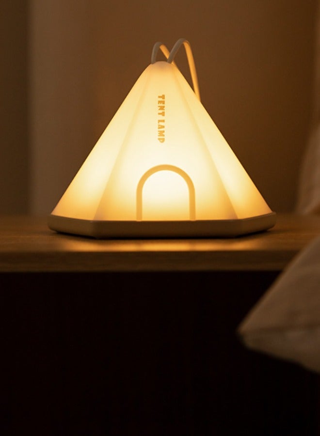 Camping tent night light, bedroom creative cute rechargeable practical gift night light