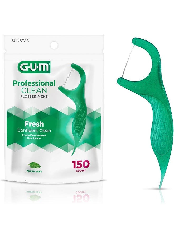 Gum Professional Clean Flosser (150 Flossers) Fresh Mint