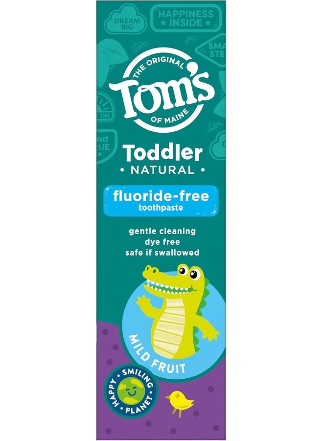 Tom'S Of Maine Fluoride-Free Toddler Training ToothpasteMild Fruit1.75 Oz. 3-Pack