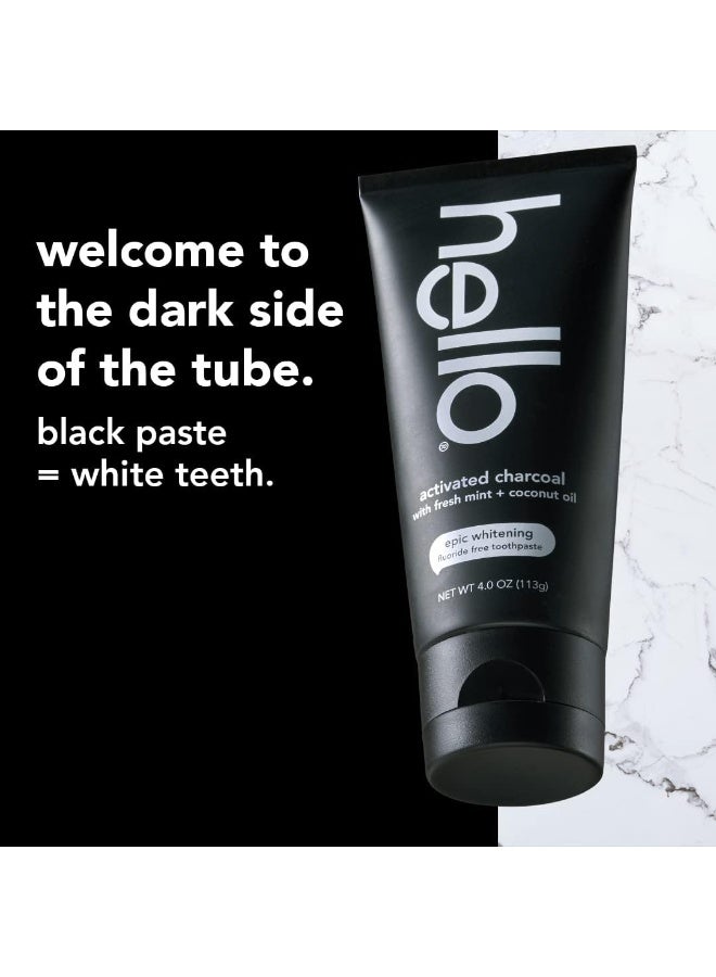 Activated Charcoal Epic Teeth Whitening Fluoride Free Toothpaste And Toothbrush