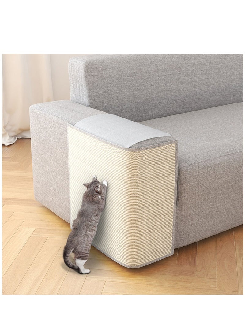 Cat Scratch Mat Sofa Protector, Cat Scratch Furniture Protector, Natural Sisal Furniture Protector Scratching Pad for Cats, Scratch Carpet for Bed, Couch, Sofa, Seat, Chair