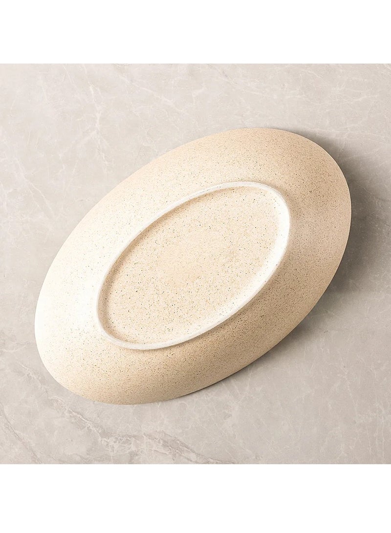 Eggshelll Oval Bowl