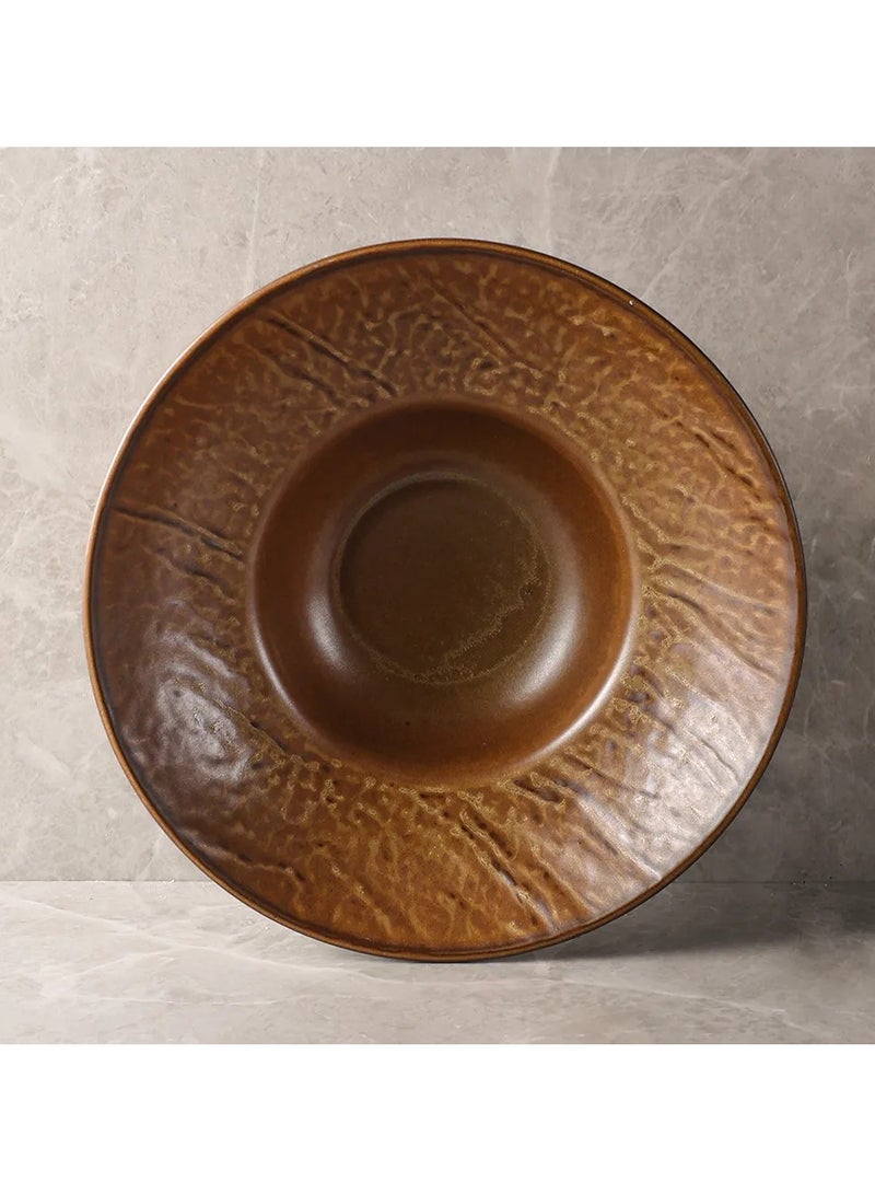 Earthen Brown Soup Bowl