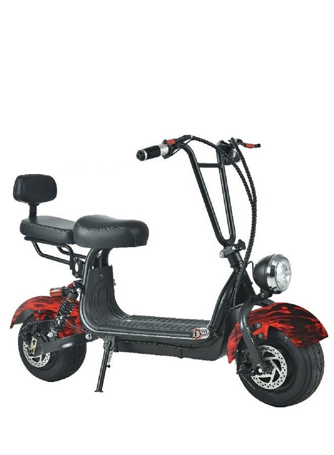 Mini Coco Harley Fat Tyre Electric Scooter With Removable Battery-red