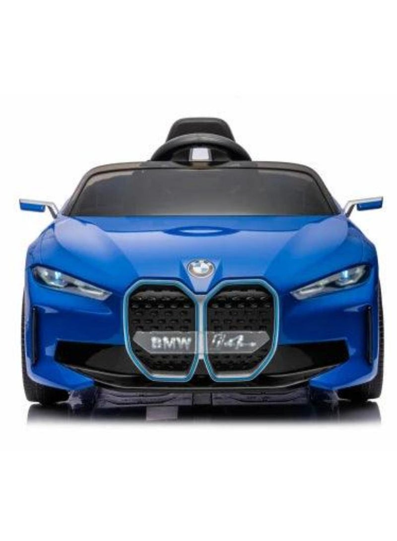 Licensed BMW i4 Electric Children's Vehicle – 12V7A Battery, Dual Motors, 2.4 GHz Remote Control, MP3 Player, Leather Seat, and EVA Wheels