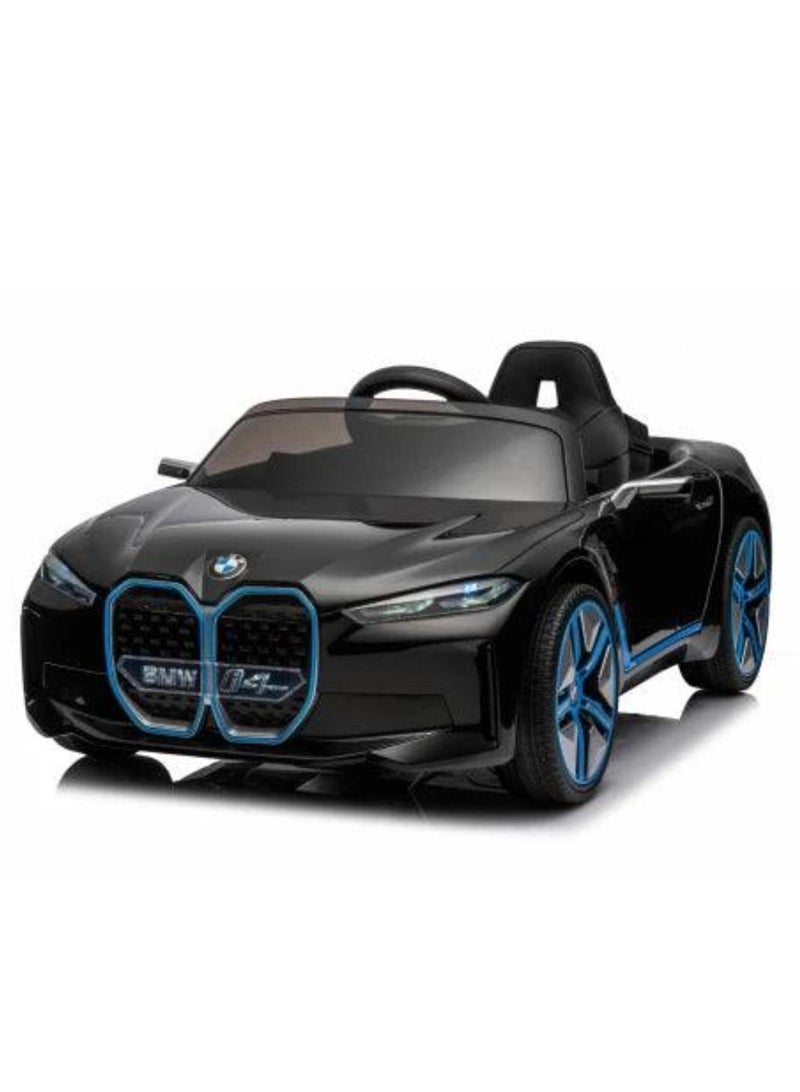 Licensed BMW i4 Electric Children's Vehicle – 12V7A Battery, Dual Motors, 2.4 GHz Remote Control, MP3 Player, Leather Seat, and EVA Wheels