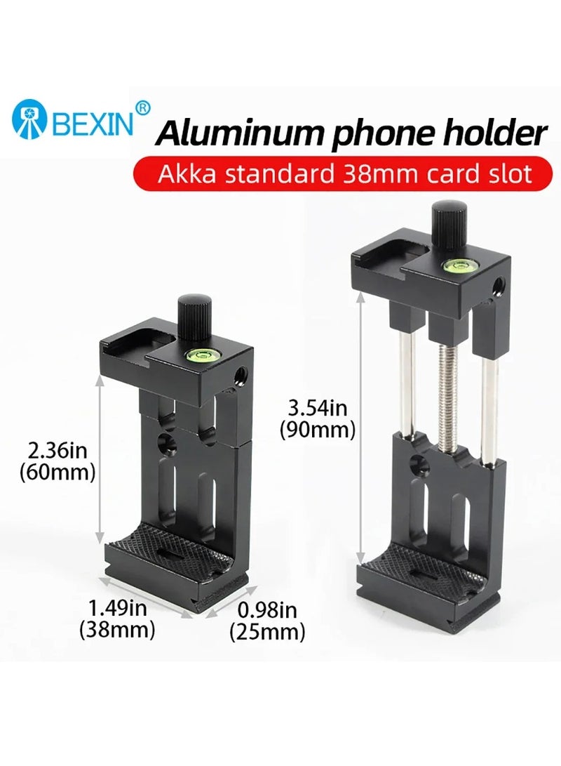 Tripod Mount Universal 360 Degree Phone Clip More stable Tripod Head Bracket Holder Clip For Phone Compatible With 1/4 Screw