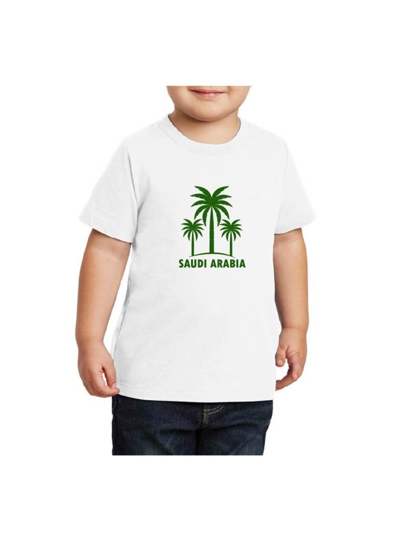 Saudi National Day T Shirt for Boys, Cap, Badge, Flag Set Celebrate Pakistan Saudi National Day with this Kids Combo Pack in Style