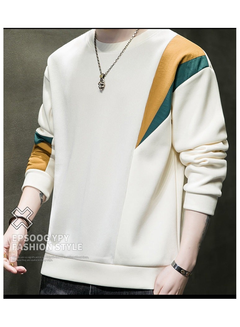 Large Size Fashionable Men's Long Sleeved Easy To Match Sports Hoodie T-shirt