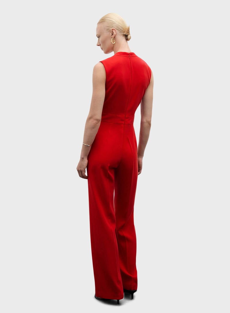 V-Neck Jumpsuit